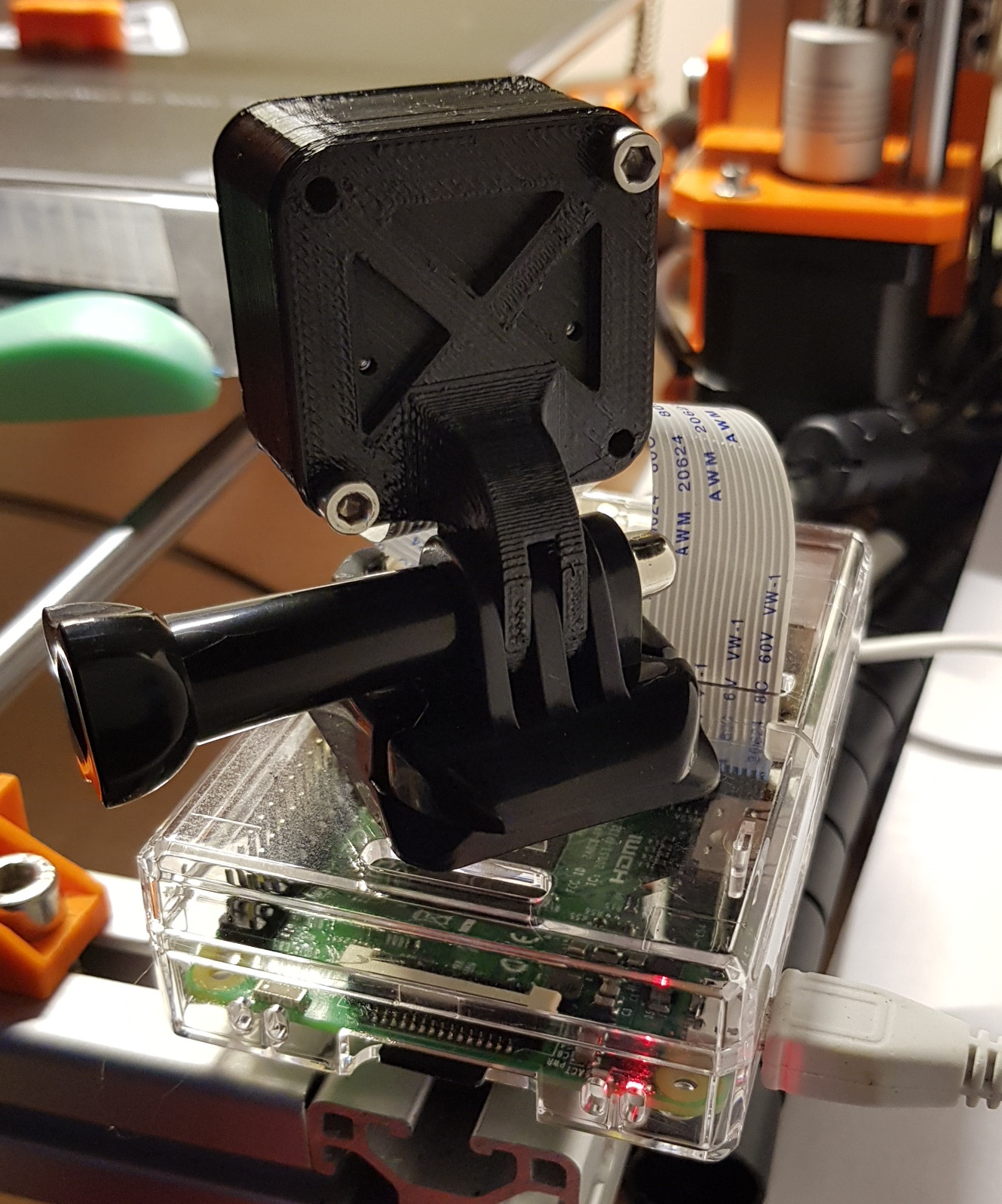 Raspberry Pi Camera Mount | Files to download and to 3D print for free ...