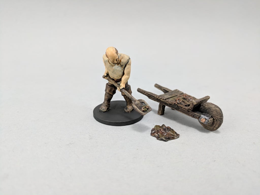 28mm Dung Sweeper with Wheelbarrow