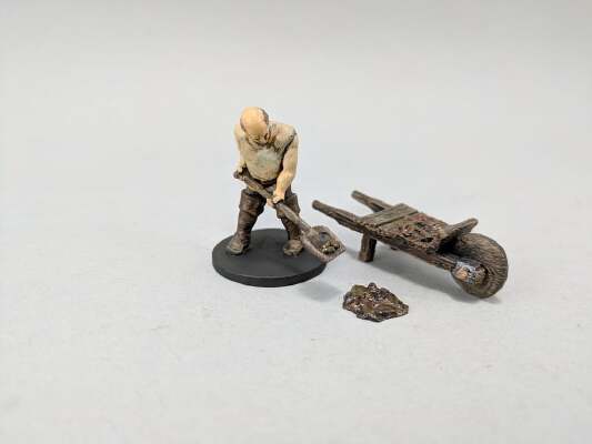 28mm Dung Sweeper with Wheelbarrow | 3d print model