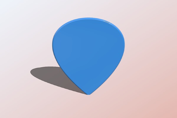 Guitar Pick - Use up waste filament! | 3d print model