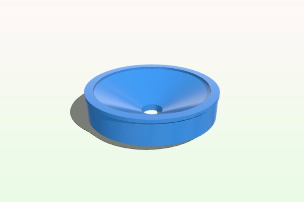 funnel for silver oxide battery recycling jar | 3d print model