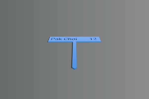 Pak Choi 7 Plant Sign | 3d print model