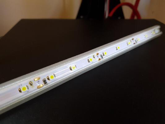 AM8 - Simple led (8mm_10mm) strip rail clip (2020 aluminium profiles) | 3d print model