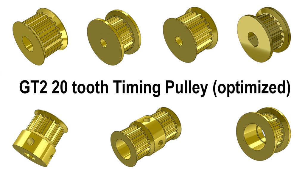 GT2 20 tooth Timing Pulley (optimized)