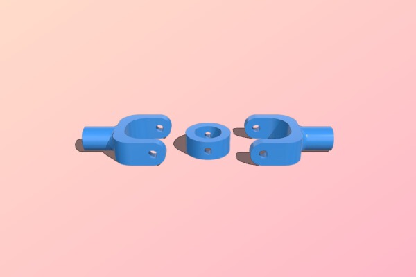 Cardan _ angeled axel connection _ transmission demo model. | 3d print model