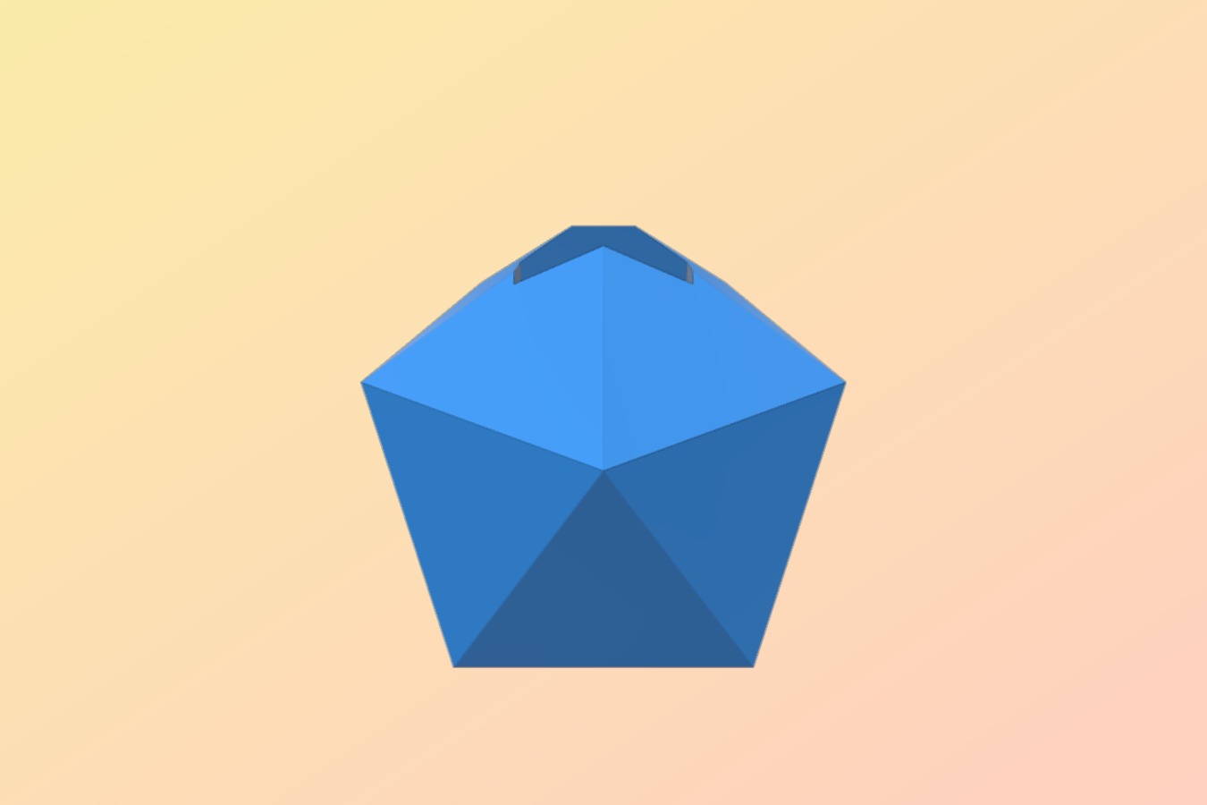 Polygonal holder for Ledger Nano S or similarly sized objects