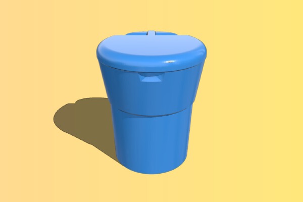 Car Cup with Lid, Print-In-Place | 3d print model