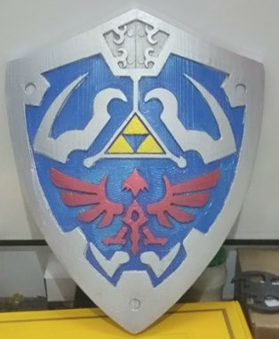 Link's Hylian Shield Slit w_o handle | 3d print model