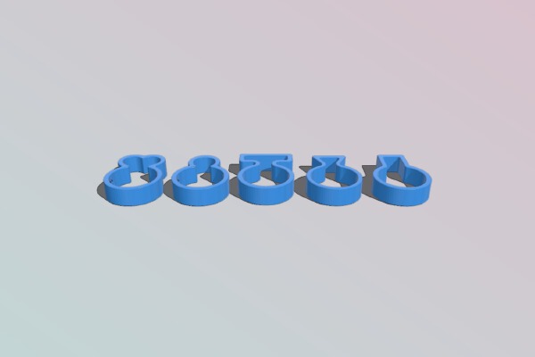 Contour collection, Rings | 3d print model