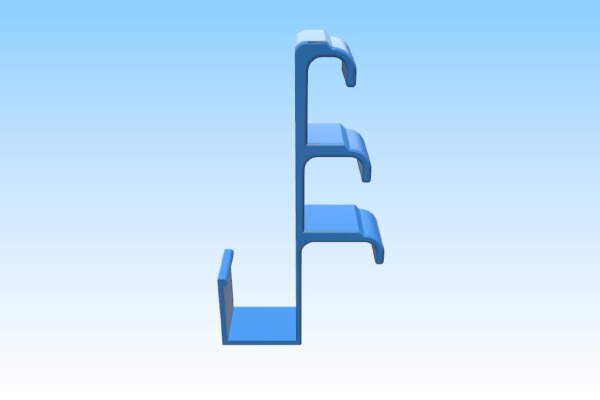Triple over the door coat hook | 3d print model