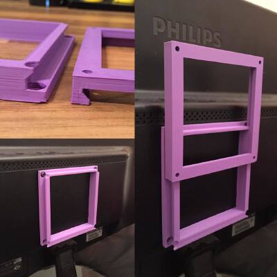 Quick release VESA 100 mount for small PC_micro server | 3d print model