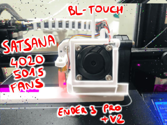 Satsana E3Pro Duct - 4020_5015 fans | 3d print model