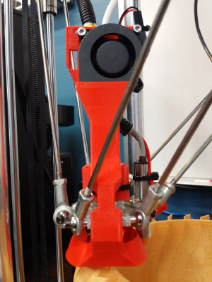 Effector mounted blower duct for Delta 3KU | 3d print model