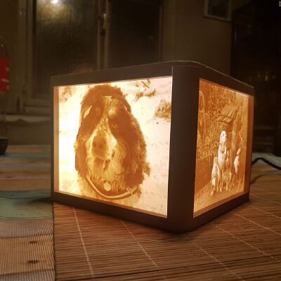 Cube lithophanie pour lithophanie de 150x112.5x1.6 | 3d print model