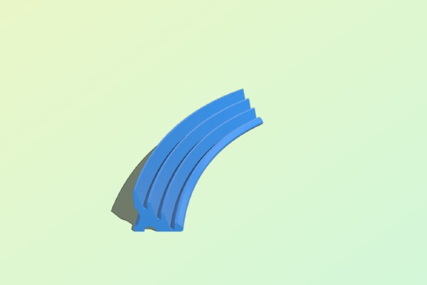 Curved Modular Card Holder | 3d print model