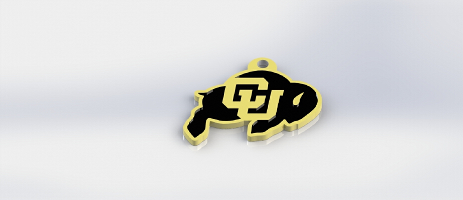 Colorado Buffaloes Keychain | 3d print model