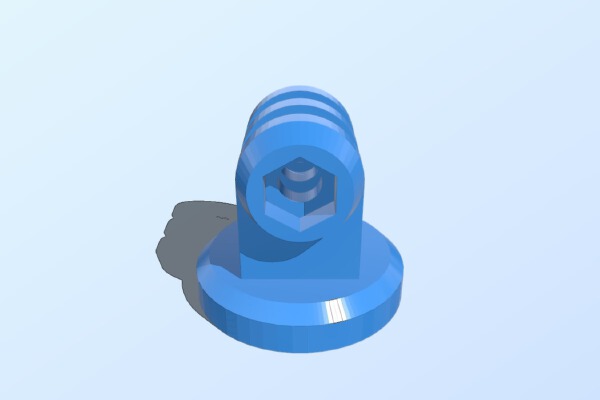 GoPro tripod mount with 1_4" thread | 3d print model