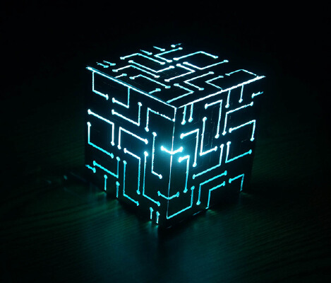 Alien Cube With Lights | 3d print model