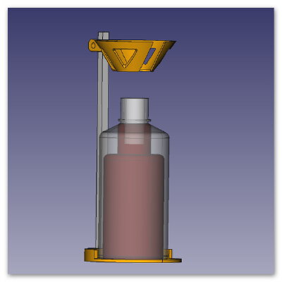 Universal uv resin strainer filtration station (funnel with filter) to fill it back from the vat to the bottle for Elegoo Mars and oher like Anycubic Photon,... | 3d print model