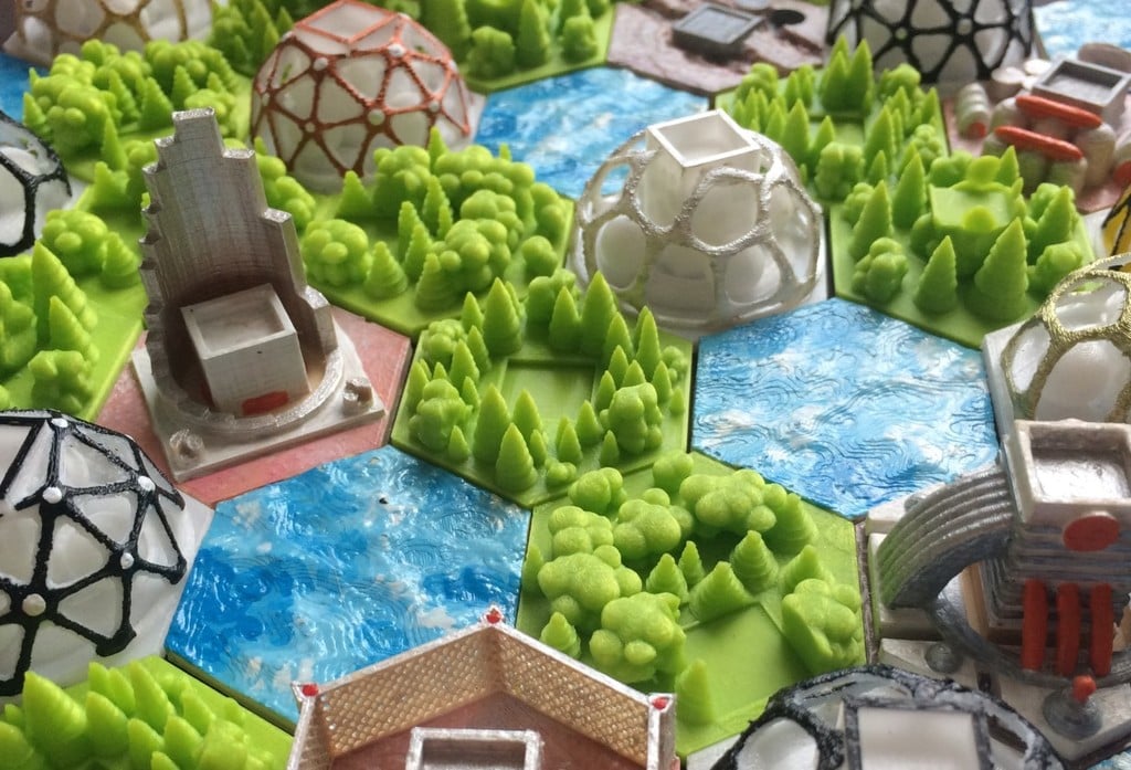 Forest tiles for Terraforming Mars game