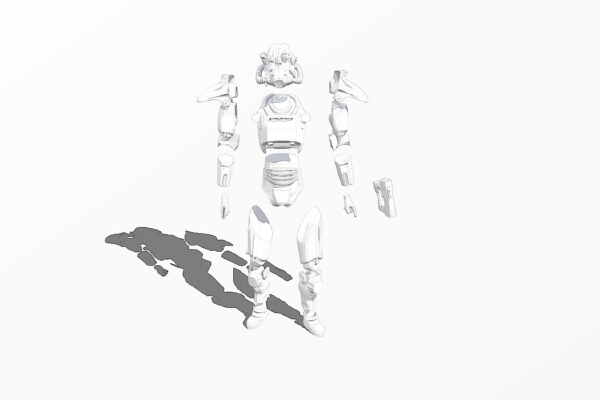 modular T45 - exploded - fallout - 28mm +3mf | 3d print model