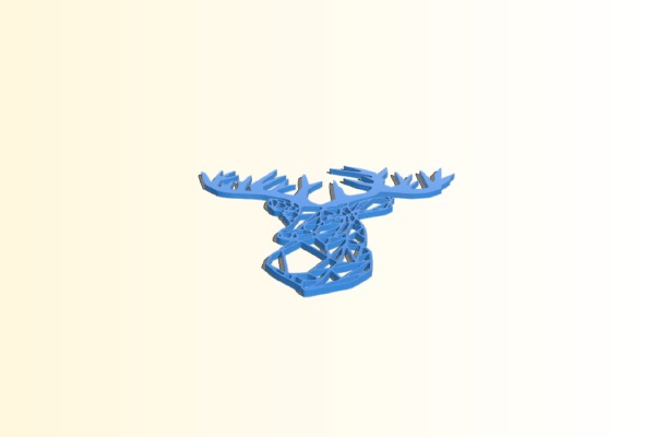 Deer Wall Sculpture 2D | 3d print model