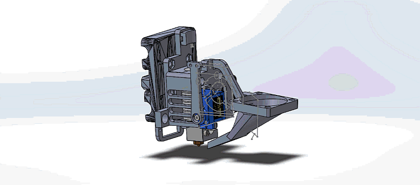 Bowden E3D V6 Carriage (Autolevel_AllInOne) | 3d print model