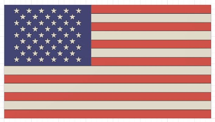 American Flag | 3d print model
