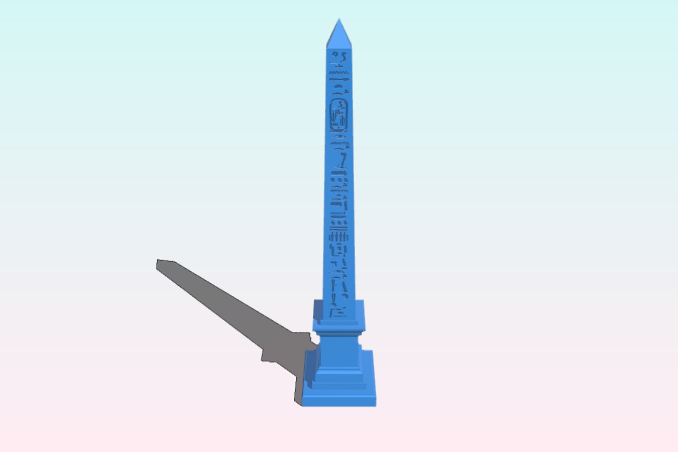 Obelisk with hieroglyphics