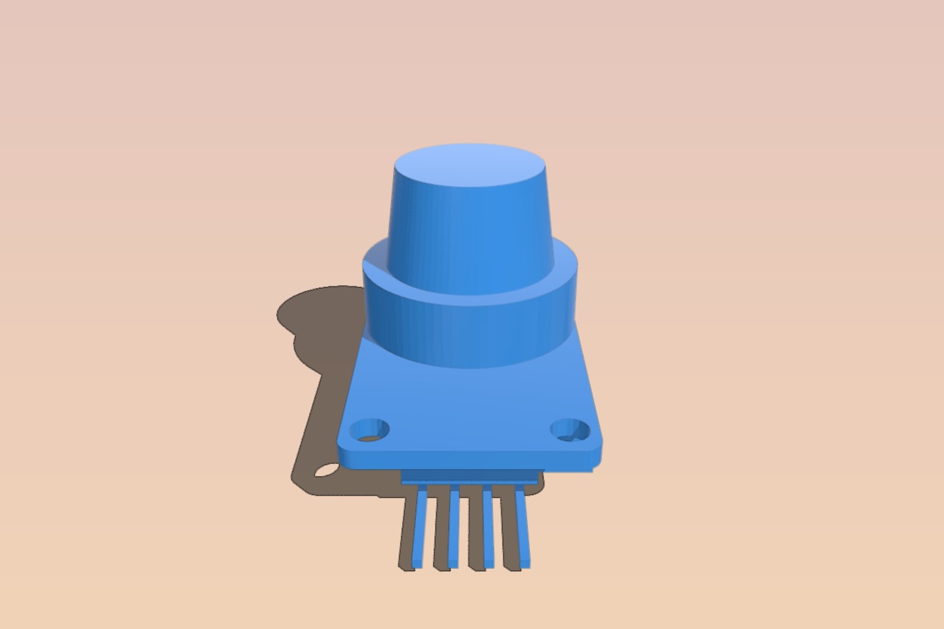 MQ-2 & MQ-135 Gas & Smoke sensor OpenScad model