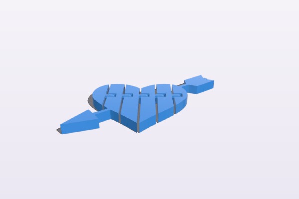 Valentine Heart Flexi | 3d print model