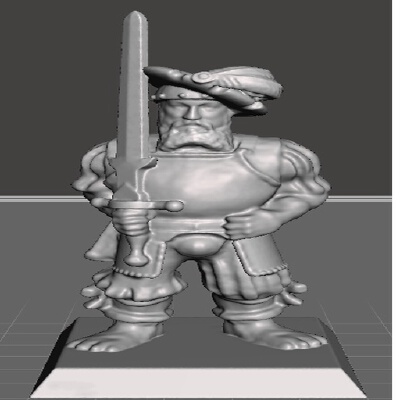 Supportless_german_landsknecht_Zweihänder_Elite | 3d print model