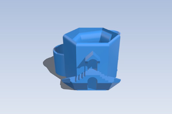 Tower Villa Water Tank Planter Pot | 3d print model