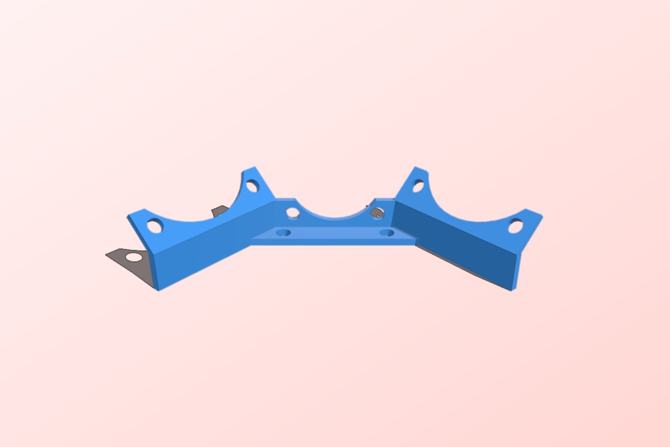 Kossel clear 2x40mm + 1x30mm Fan mount