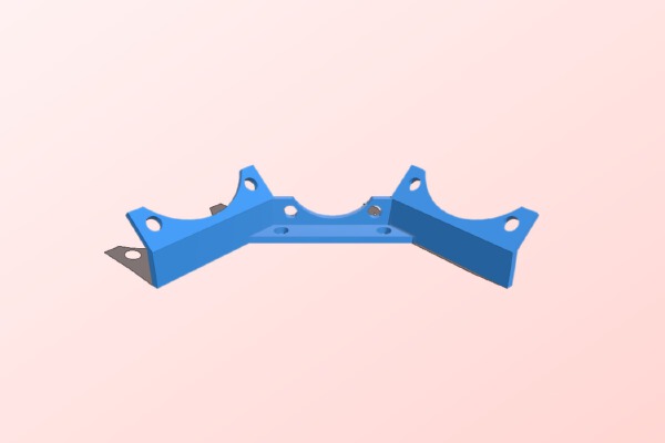 Kossel clear 2x40mm + 1x30mm Fan mount | 3d print model