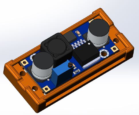LM2596 _ LM2577 _ XL4005 _ XL6009 DC_DC Snap On Buck converter enclosure | 3d print model