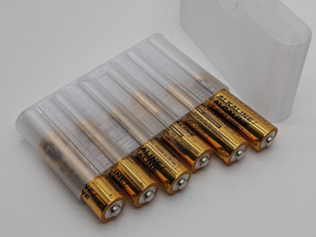 Case for AA, AAA, cylindrical batteries