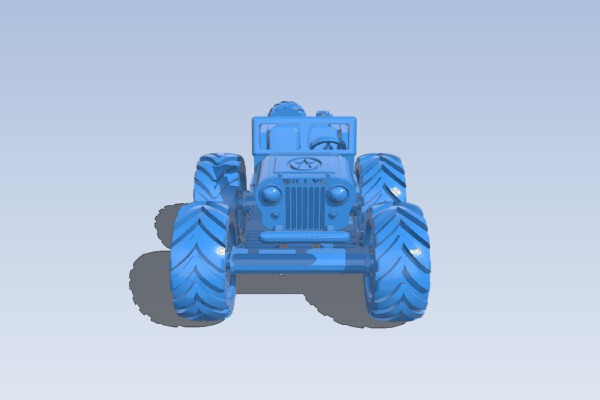 Mini Monster Willy With Rotating Wheels – Car | 3d print model