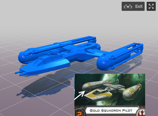 Gold Squadron Y-Wing ( pilot card joke )