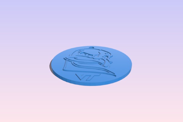 VT Hokie Keychain | 3d print model
