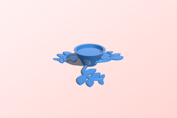 the night flower - an object of " rotating  flowers - a small lights collection " | 3d print model