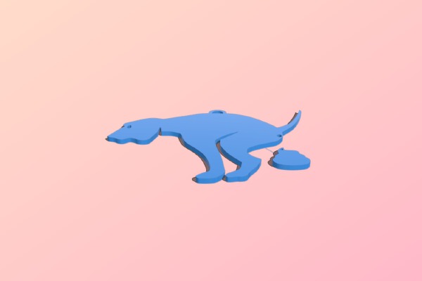 Poopy Christmas Dog | 3d print model