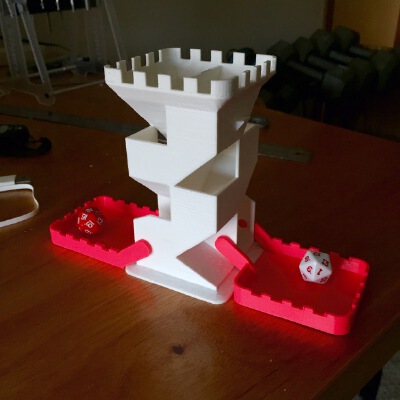 Remixed Folding Dice Tower | 3d print model
