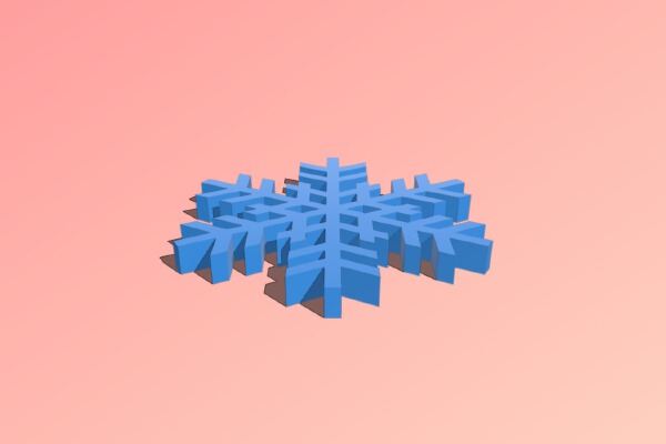 Snowflake pendant and earrings | 3d print model