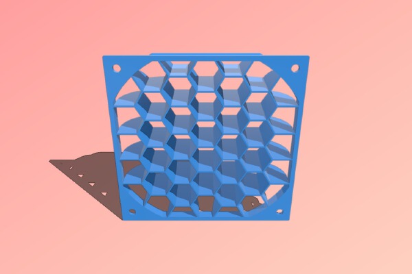 120mm case fan guard w_ dust filter | 3d print model