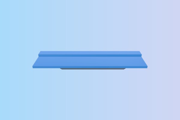 Back support strip or holder for glass aquarium canopy | 3d print model