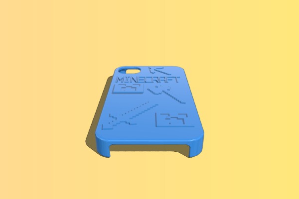 Iphone 4 case Minecraft Relieve v2 | 3d print model