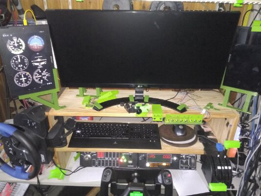 Less simple tablet stand for flight sims | 3d print model