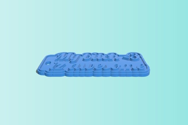 My Customized Multiline Tag or KeychaiMy bitch | 3d print model