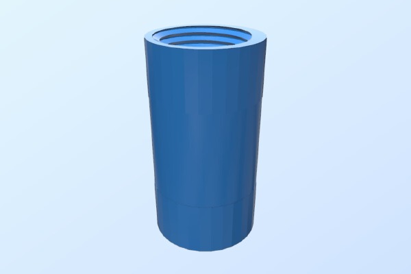 Double Ended 1_2 Inch Threaded Female Pipe Connector | 3d print model